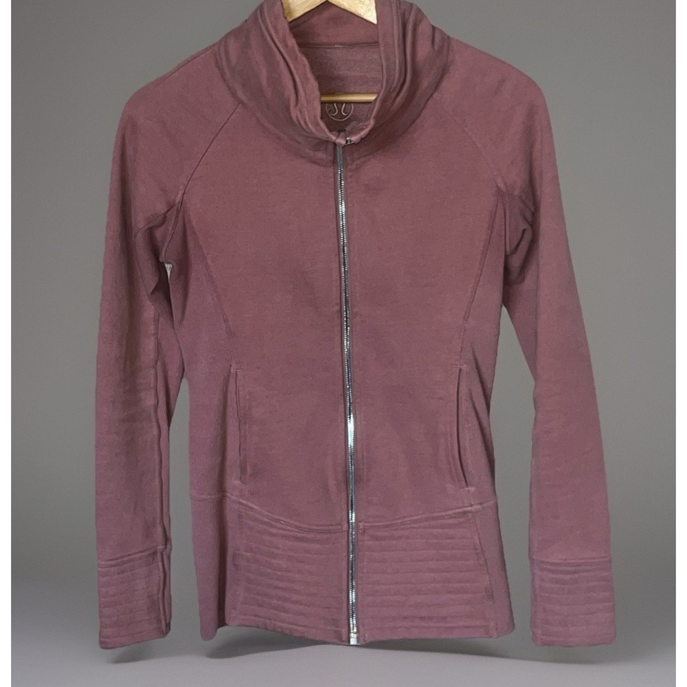 Lululemon Radiant Jacket Women's Size 4 Spanish Rose‎ Full Zip Ribbed Yoga Run